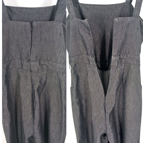 Cotton On Black Denim Jumpsuit Jean Overall Sz 2 - Picture 6 of 9